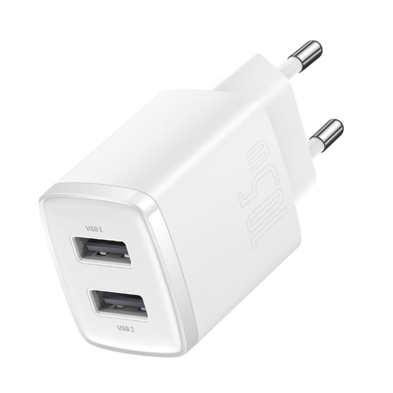 Baseus CCXJ010202 Compact Nabíjačka 2xUSB 10,5W White