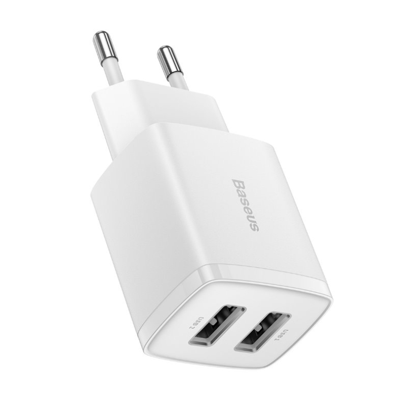 Baseus CCXJ010202 Compact Nabíjačka 2xUSB 10,5W White