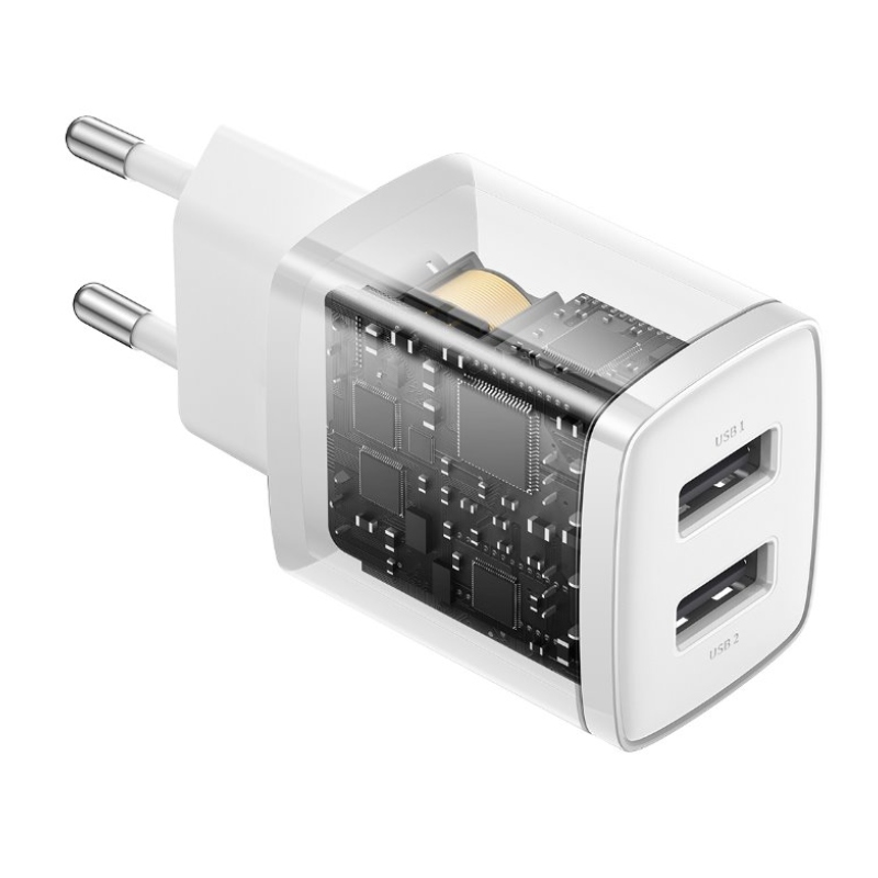 Baseus CCXJ010202 Compact Nabíjačka 2xUSB 10,5W White