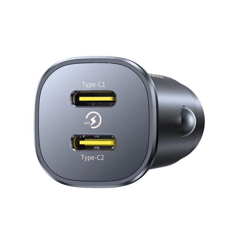 Baseus GoTrip nabíjačka do auta 2x USB-C 30W Cosmic Black