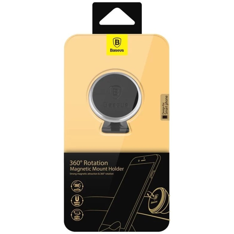 Baseus SUCX140012 Otočný Magnetický Držiak Telefónu Silver