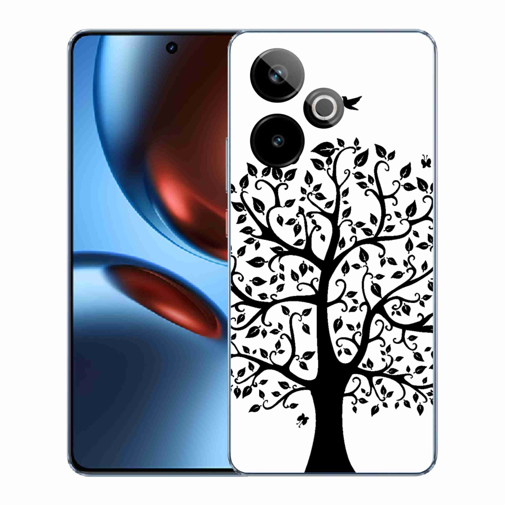 Gélový kryt mmCase na Realme GT 7 5G/GT 7T 5G - čiernobiely strom