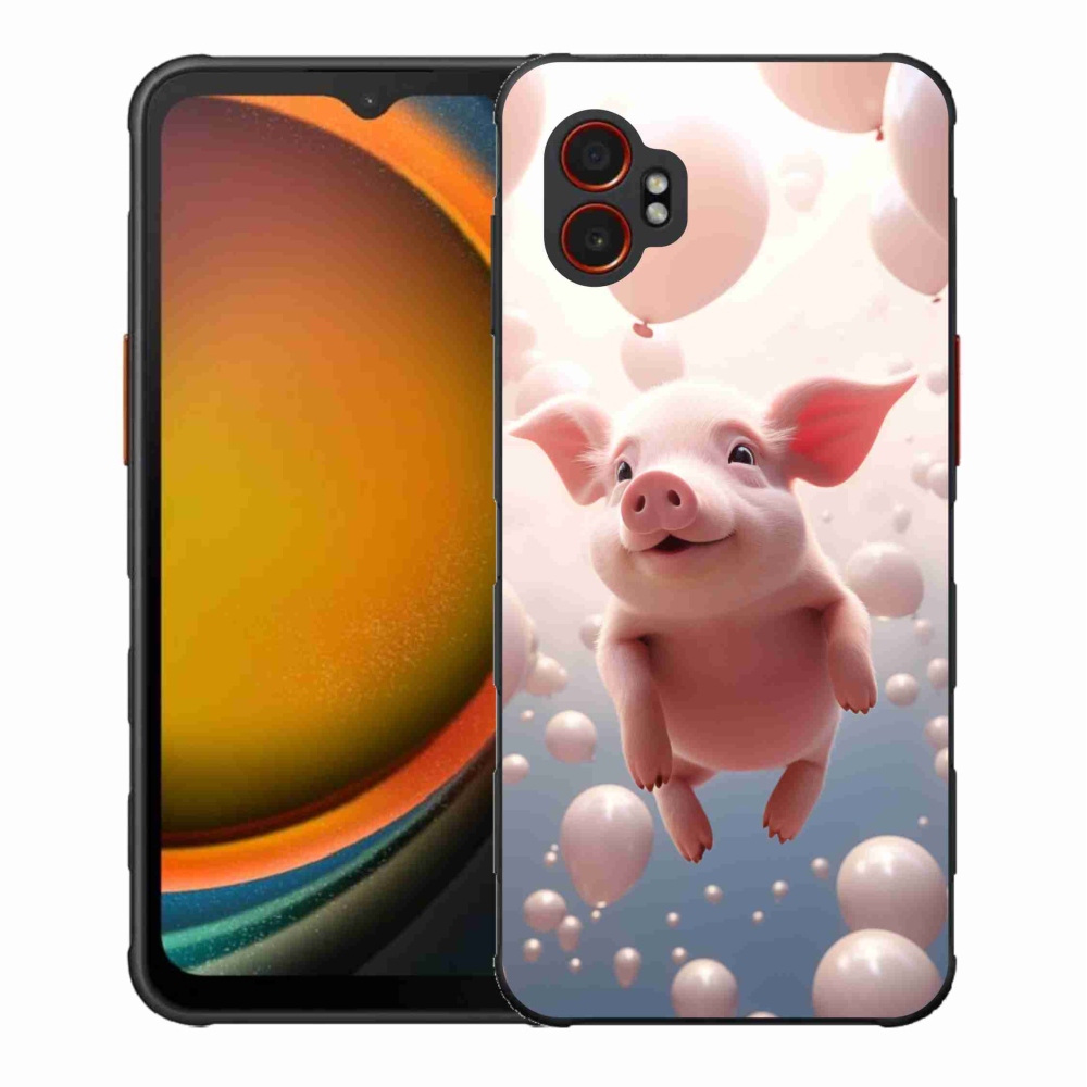Gélový kryt mmCase na Samsung Galaxy Xcover 7 Pro - prasiatko s balónikmi