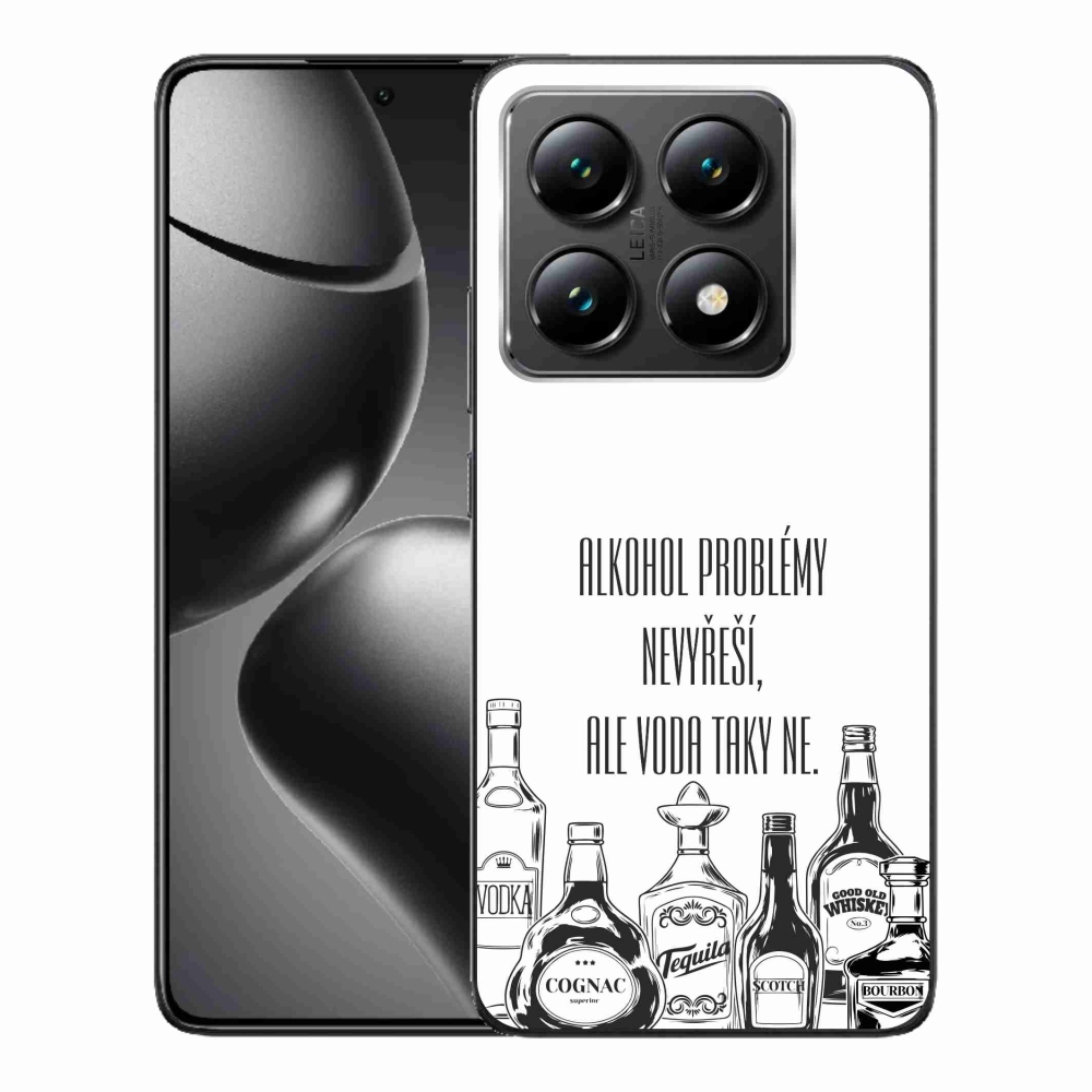 Gélový kryt mmCase na Xiaomi 14T - vtipný text biele pozadie