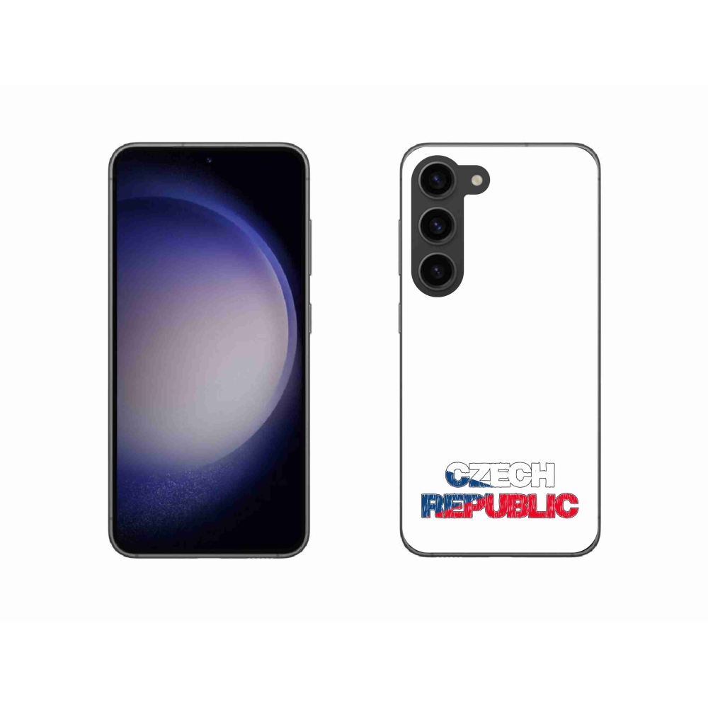 Gélový kryt mmCase na Samsung Galaxy S23 5G - Czech Republic biele pozadie