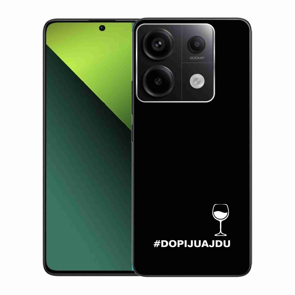 Gélový kryt mmCase na Xiaomi Redmi Note 13 Pro 5G/Poco X6 5G - vínny motív čierne pozadie