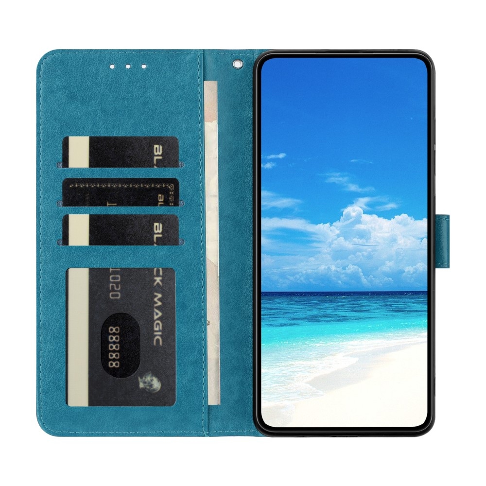 Floral Butterfly knižkové púzdro na Xiaomi Redmi A5 (171.7x77.8x8.3mm) - modré