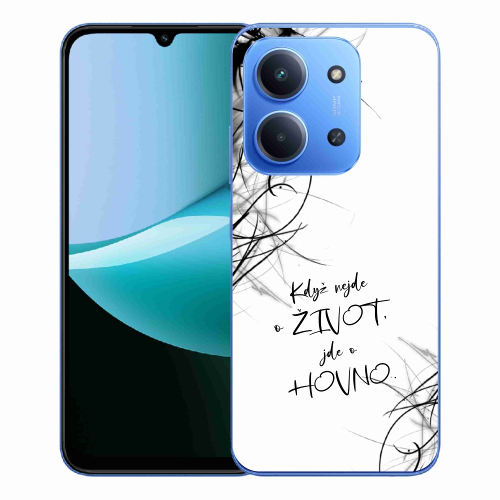 Gélový kryt mmCase na Xiaomi Redmi 15C 4G/5G (173mm) - vtipný text 16 biele pozadie