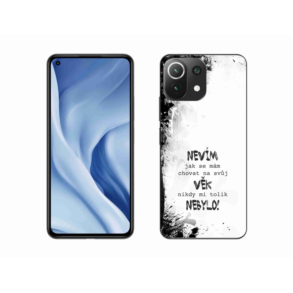 Gélový kryt mmCase na Xiaomi Mi 11 Lite 4G/5G - vtipný text 14 biele pozadie