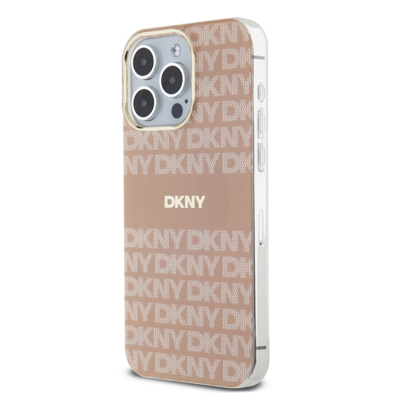 DKNY PC/TPU Repeat Pattern Tonal Stripe Magsafe Zadný Kryt pre iPhone 15 Pro Max Pink