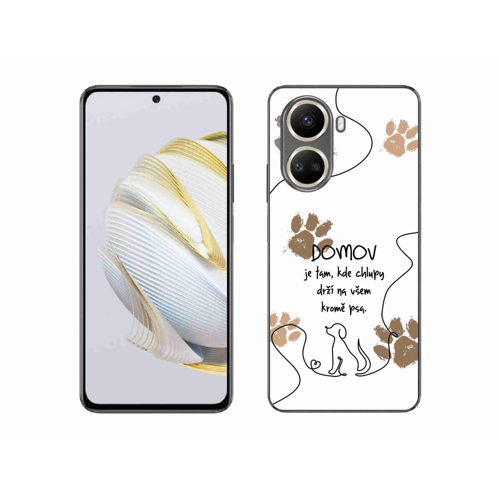 Gélový kryt mmCase na Huawei Nova 10 SE - psí motív biele pozadie