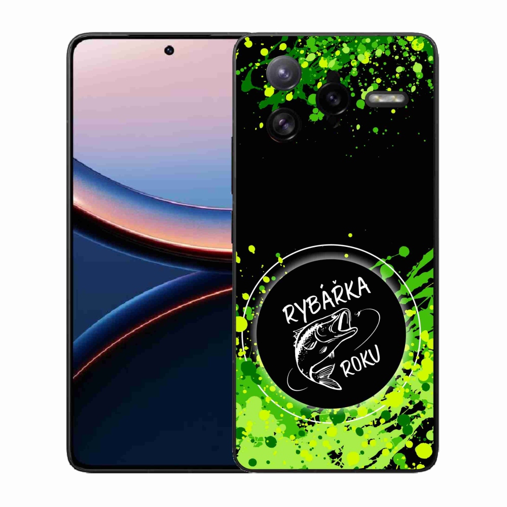 Gélový kryt mmCase na Xiaomi Poco F7 Ultra - rybárka roku čierne pozadie