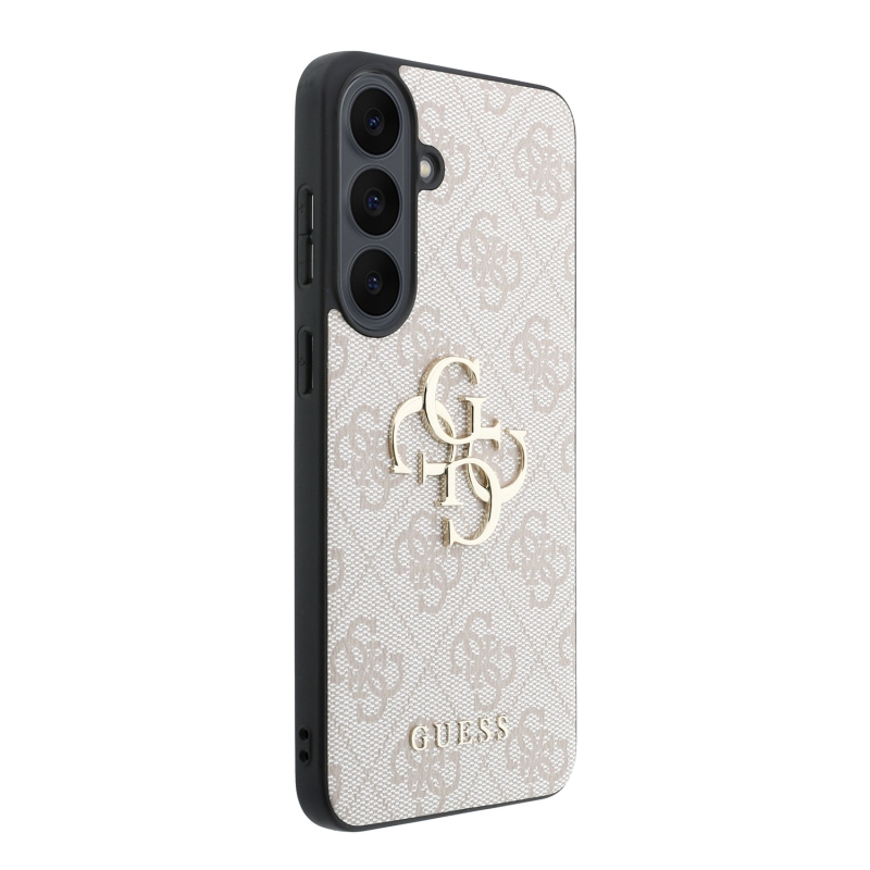Guess PU 4G Metal Logo zadný kryt pre Samsung Galaxy S26 FE ružový