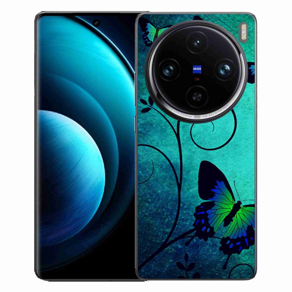 Gélový kryt mmCase na Vivo X100 Pro 5G - farební motýle