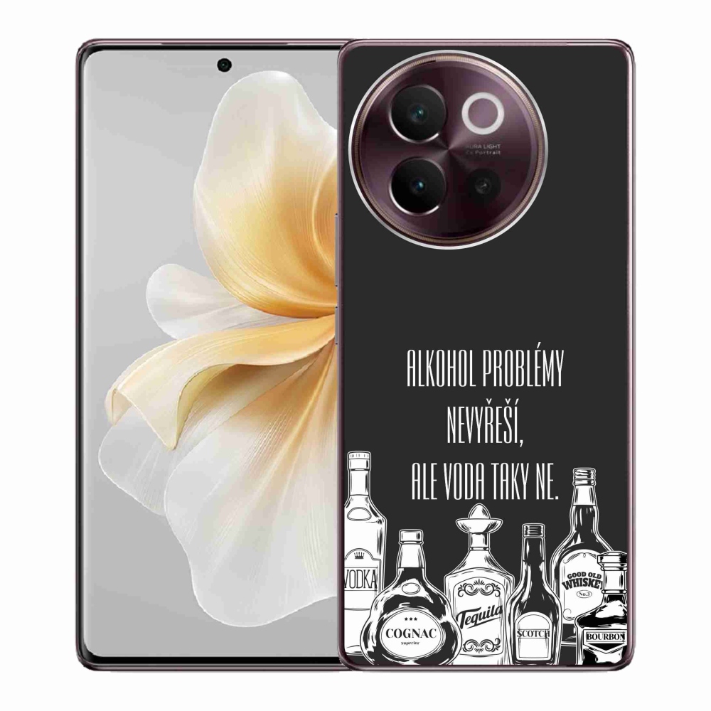 Gélový kryt mmCase na Vivo V40 Lite 5G - vtipný text čierne pozadie