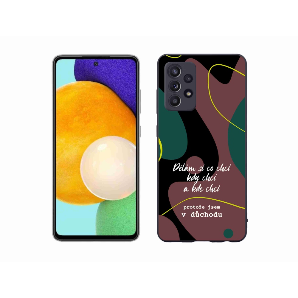 Gélový kryt mmCase na Samsung Galaxy A52/A52 5G - vtipný text 10 čierne pozadie