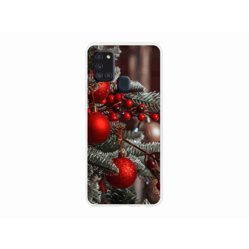 Gélový kryt mmCase na Samsung Galaxy A21s - vianočné ozdoby 2