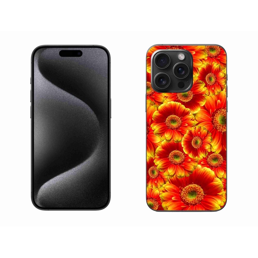 Gélový kryt mmCase na iPhone 15 Pro Max - gerbera 1