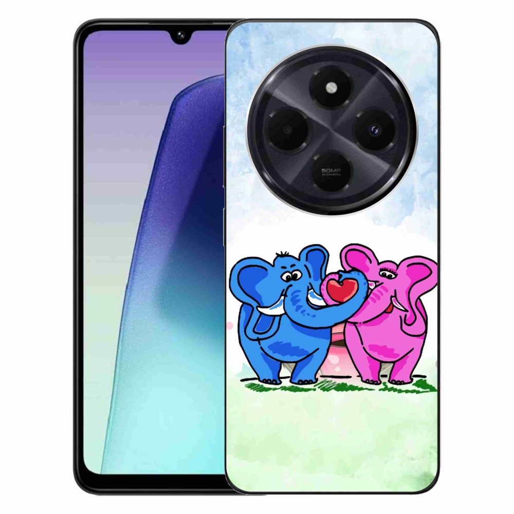 Gélový kryt mmCase na Xiaomi Redmi 14C/Poco C75 - zamilovaní slony