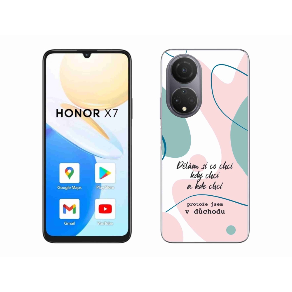Gélový kryt mmCase na Honor X7 - vtipný text 10 biele pozadie