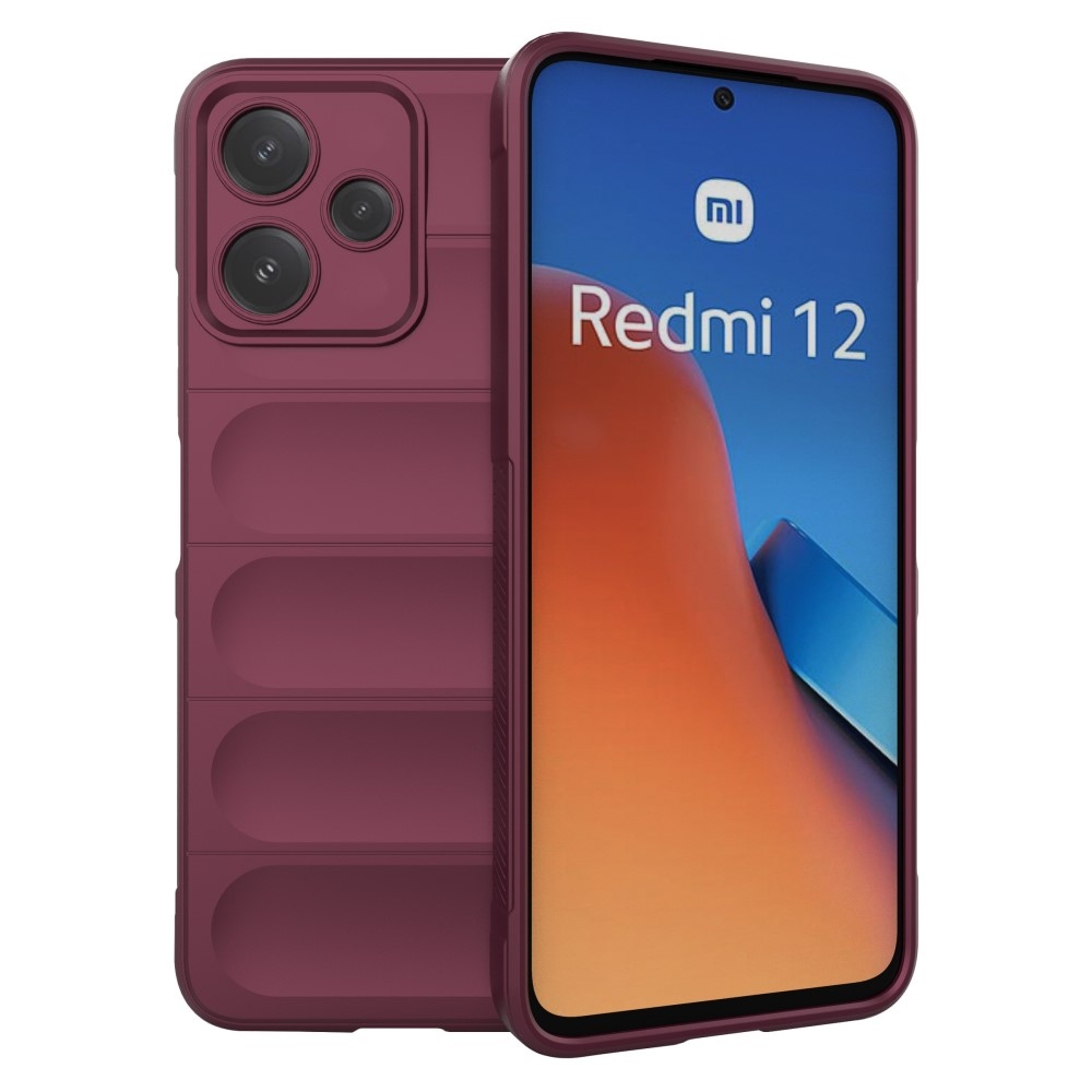 Rugg odolný gélový obal na Xiaomi Redmi 12 5G - vínový