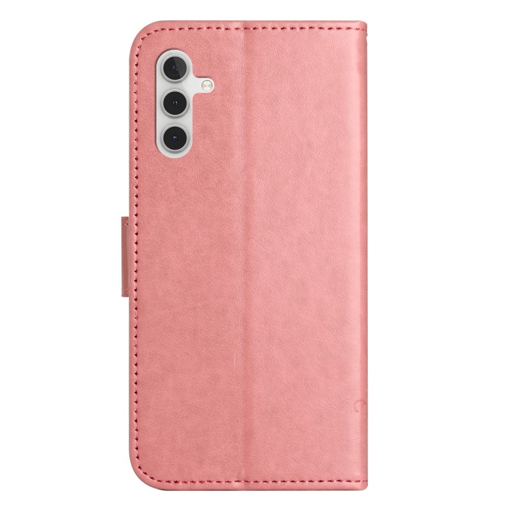 Flower knižkové púzdro na Samsung Galaxy A55 5G - ružové