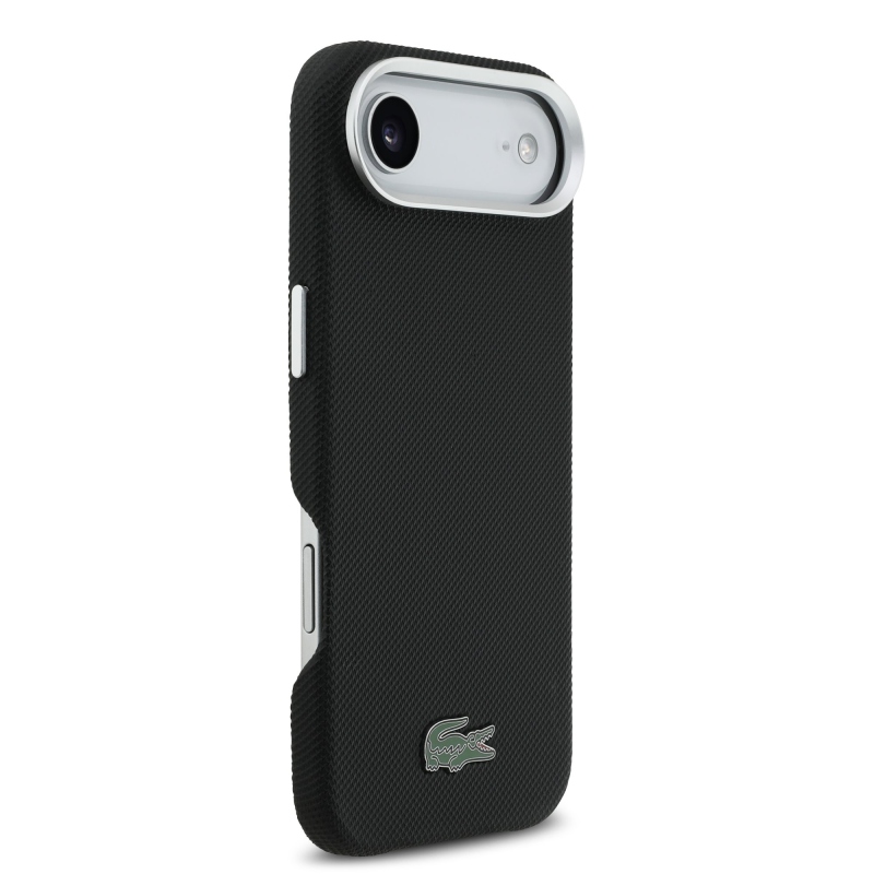 Lacoste Iconic Petit Pique Metal Logo MagSafe zadný kryt pre iPhone Air Black