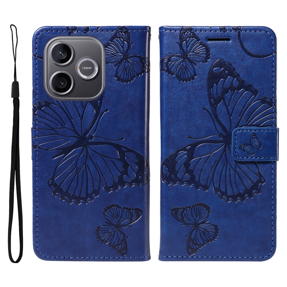 Big Butterfly knižkové puzdro na Honor 600 Lite 5G - modré
