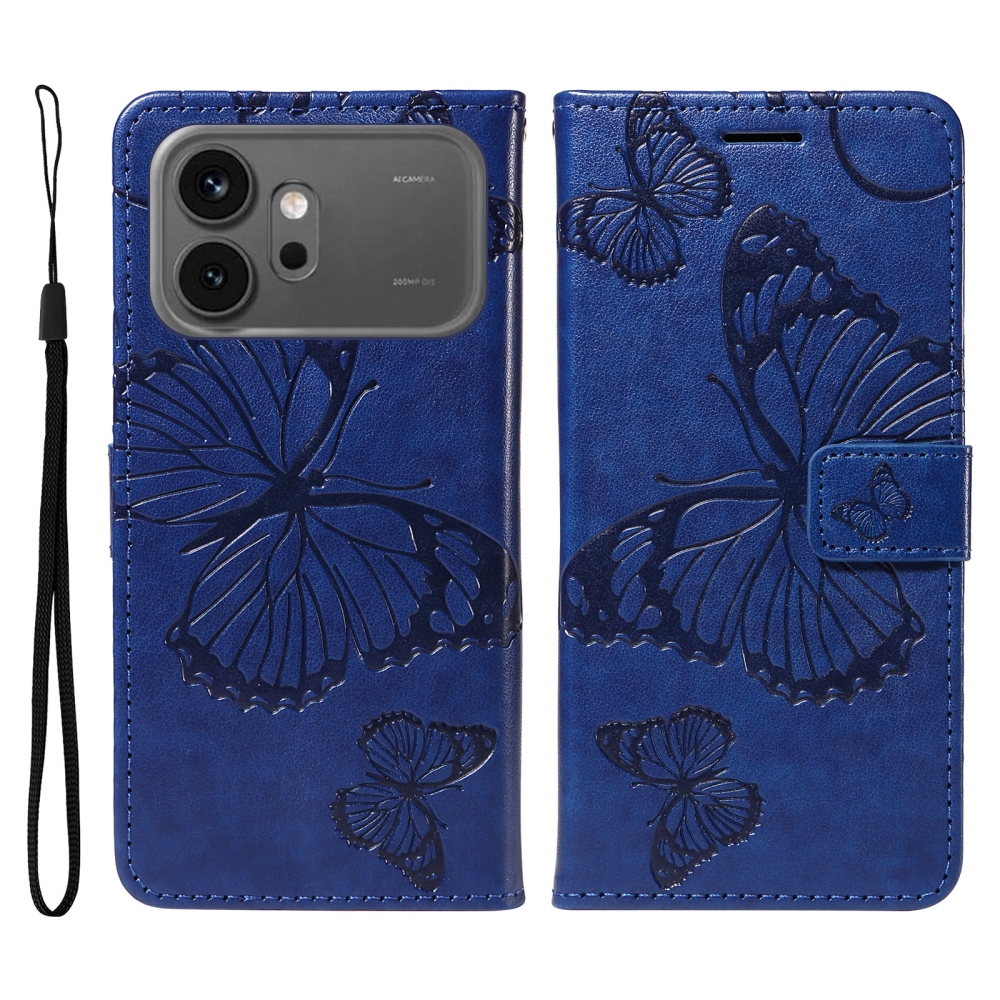 Big Butterfly knižkové puzdro na Honor 600 Pro 5G/Honor 600 5G - modré