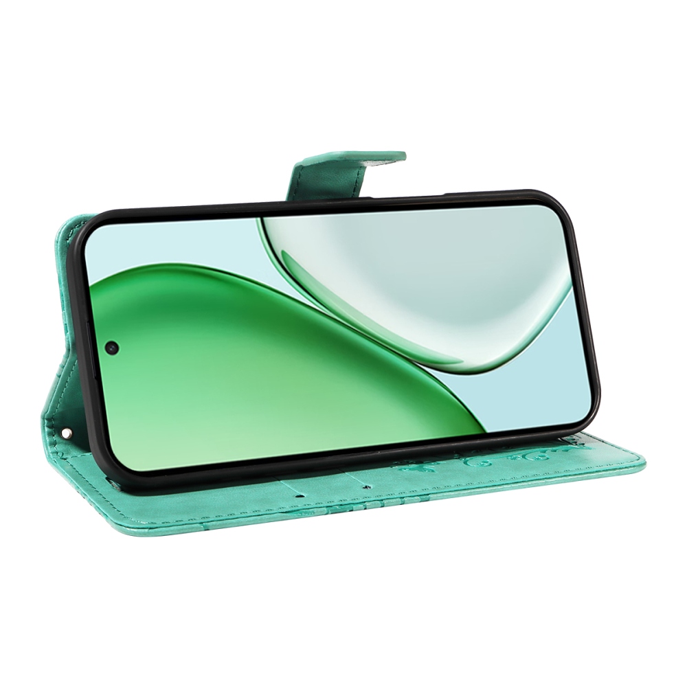 Big Butterfly knižkové puzdro na Honor Magic 8 Lite 5G - modrozelené