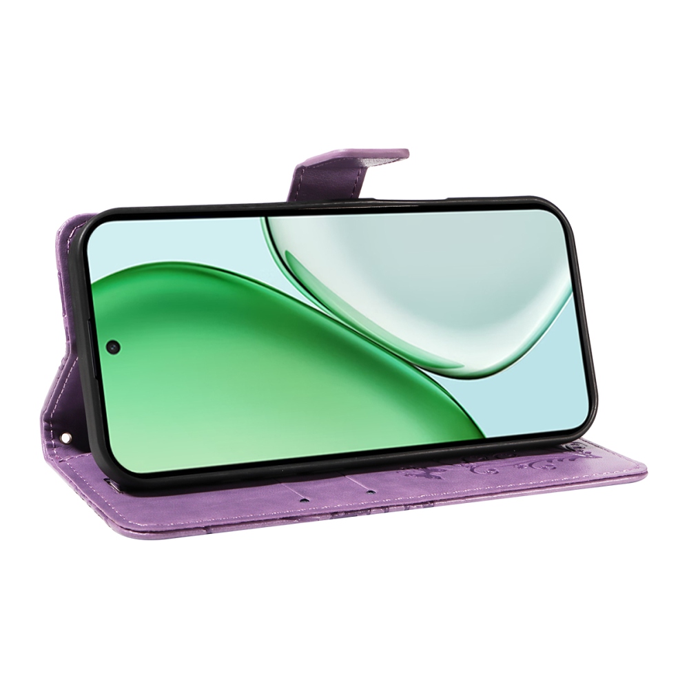 Big Butterfly knižkové puzdro na Honor Magic 8 Lite 5G - svetlofialové