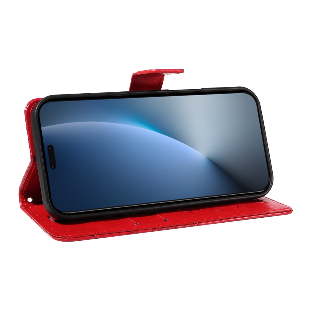 Big Butterfly knižkové puzdro na Honor Magic 8 Pro 5G - červené