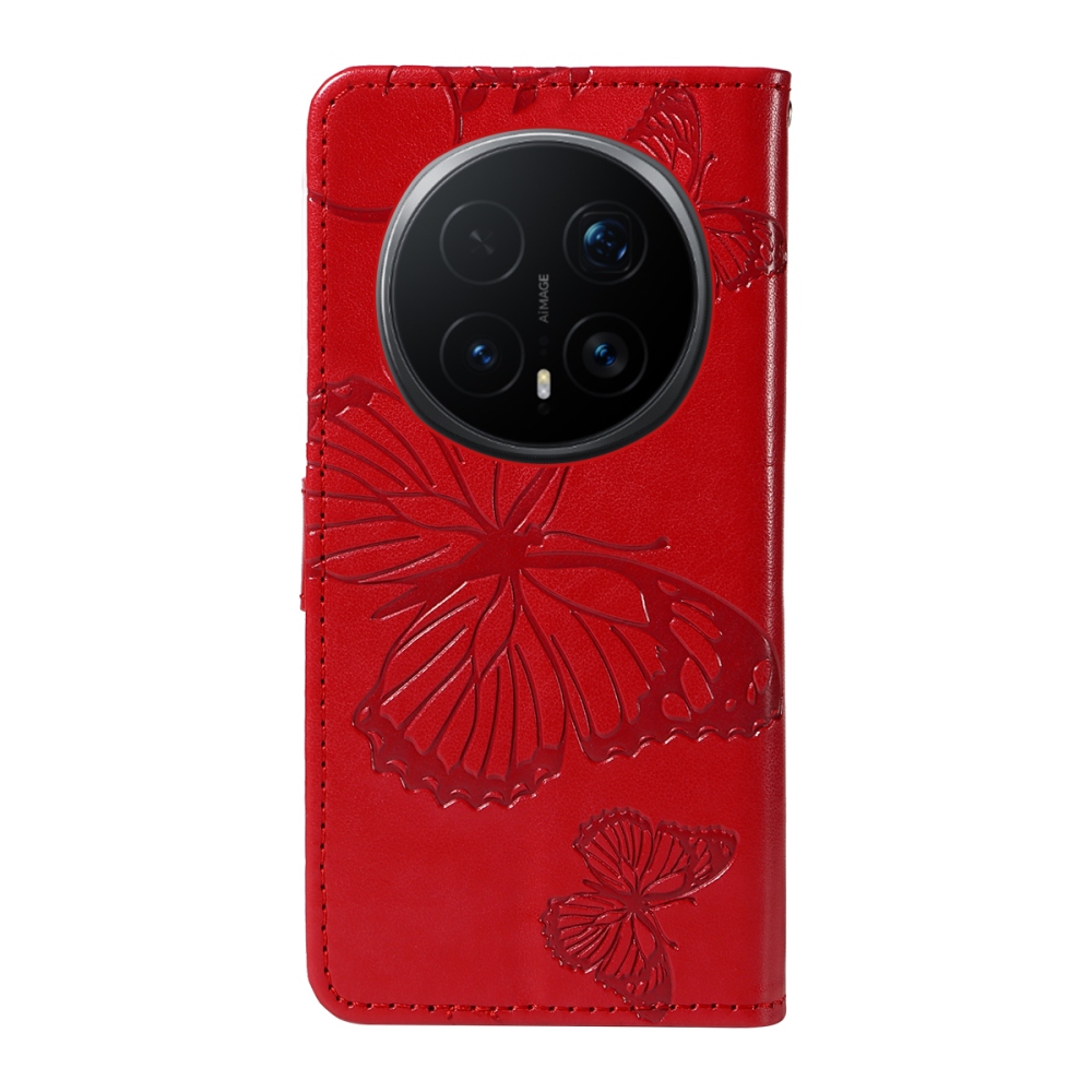 Big Butterfly knižkové puzdro na Honor Magic 8 Pro 5G - červené