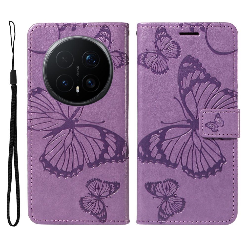 Big Butterfly knižkové puzdro na Honor Magic 8 Pro 5G - fialové