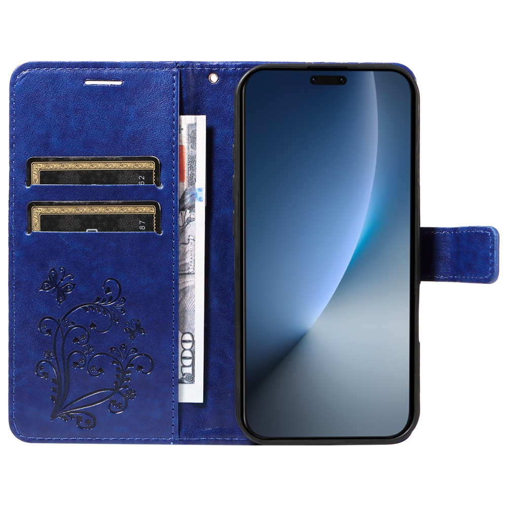 Big Butterfly knižkové puzdro na Honor Magic 8 Pro 5G - modré