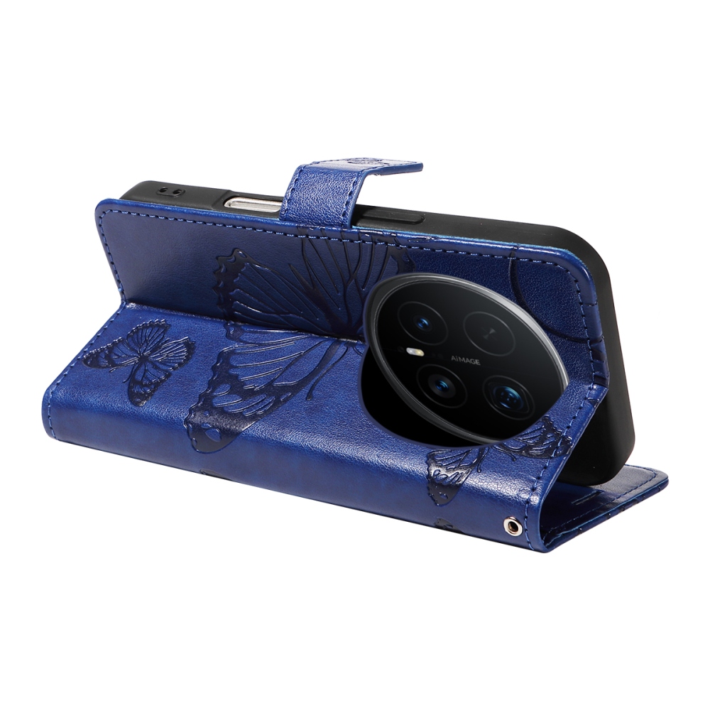 Big Butterfly knižkové puzdro na Honor Magic 8 Pro 5G - modré