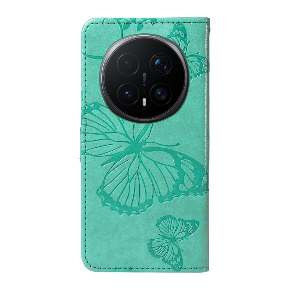 Big Butterfly knižkové puzdro na Honor Magic 8 Pro 5G - modrozelené