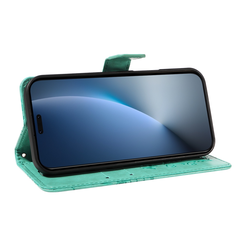 Big Butterfly knižkové puzdro na Honor Magic 8 Pro 5G - modrozelené