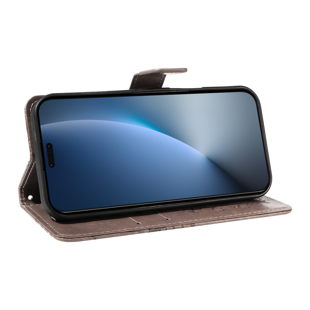 Big Butterfly knižkové puzdro na Honor Magic 8 Pro 5G - šedé