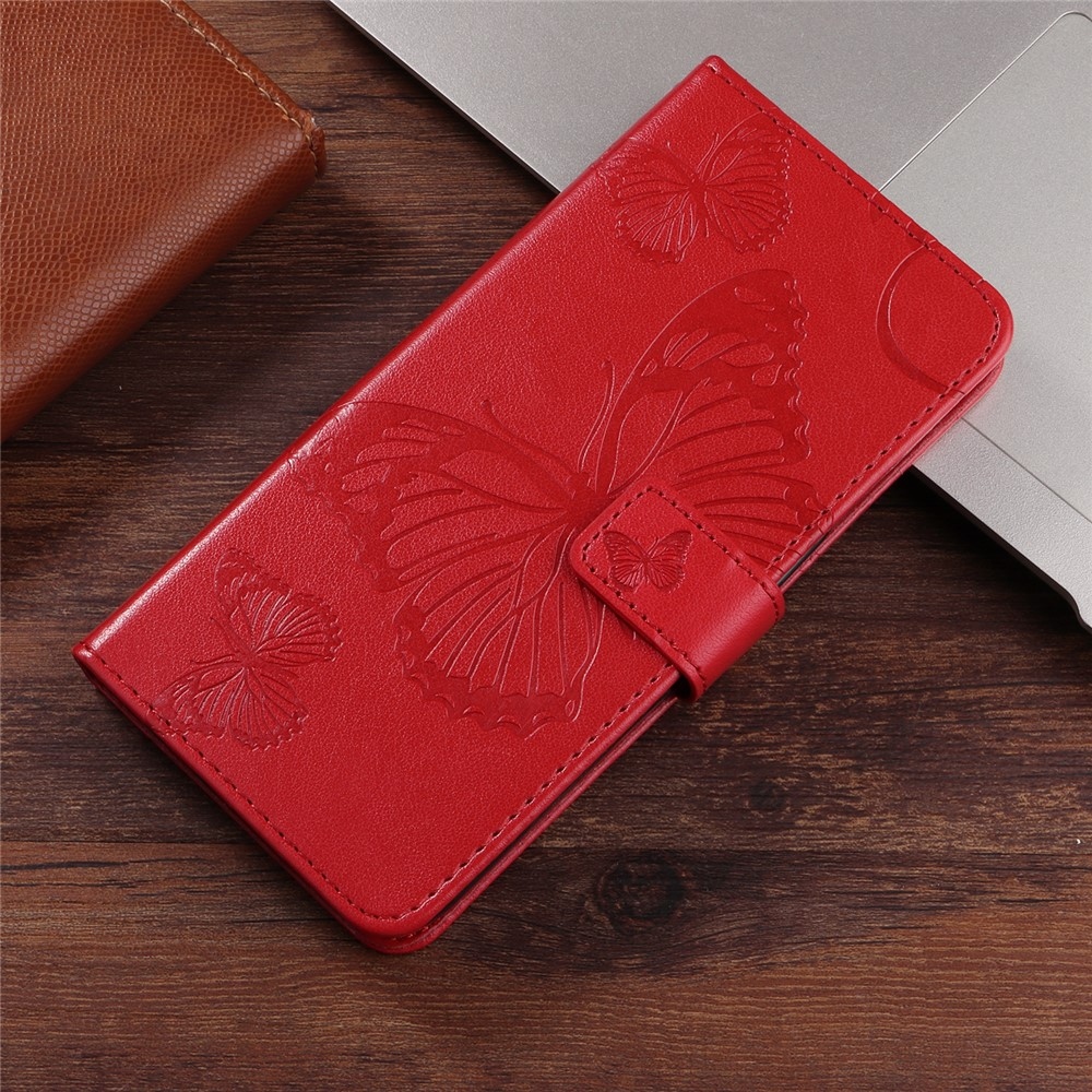 Big Butterfly knižkové púzdro na iPhone 18 Pro Max/17 Pro Max - červené
