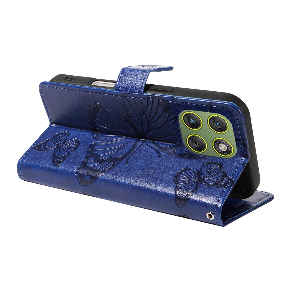Big Butterfly knižkové púzdro na Motorola Edge 70 5G - modré