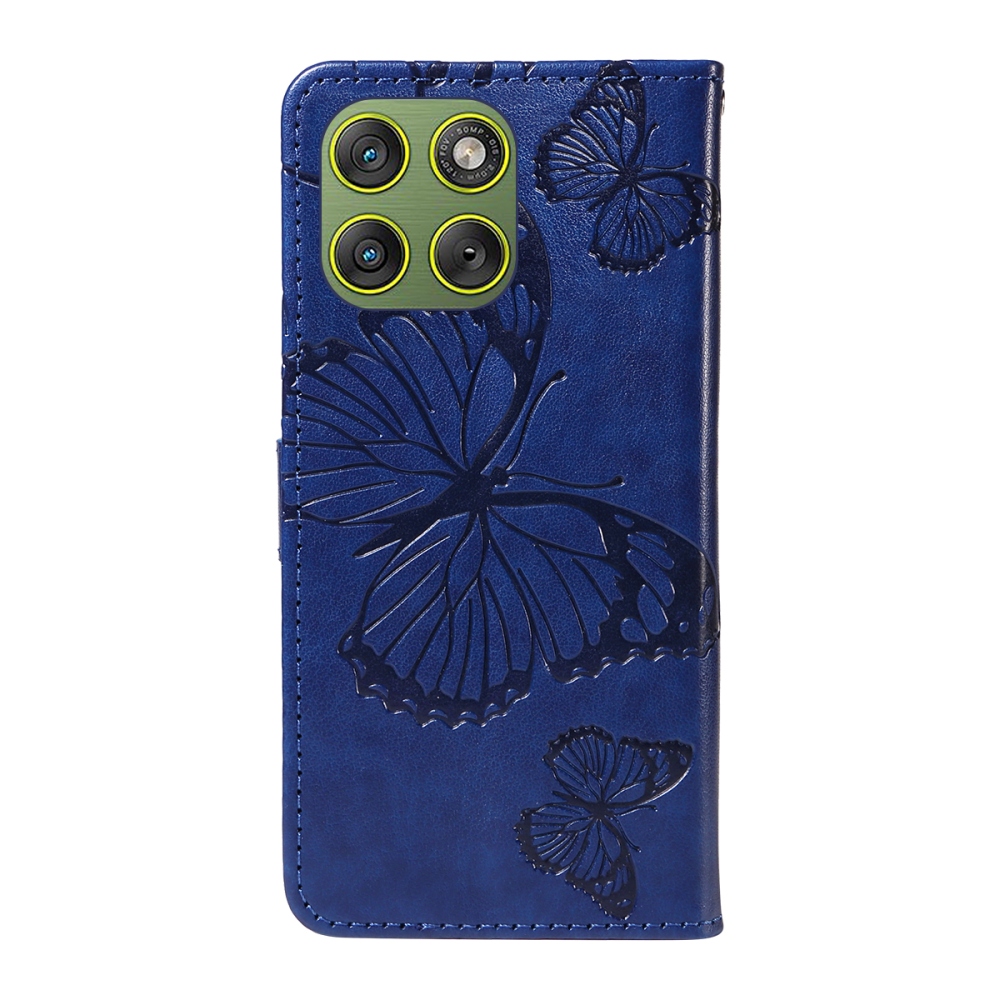 Big Butterfly knižkové púzdro na Motorola Edge 70 5G - modré