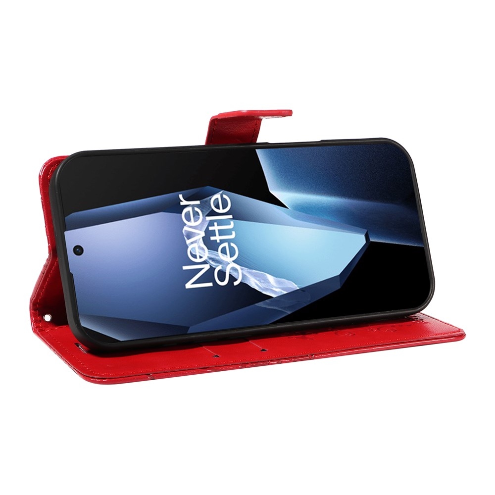 Big Butterfly knižkové puzdro na OnePlus 13R 5G - červené