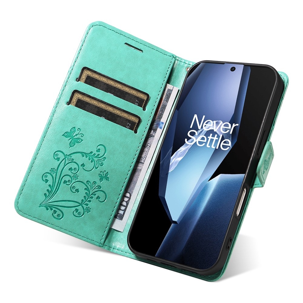 Big Butterfly knižkové puzdro na OnePlus 13R 5G - modrozelené