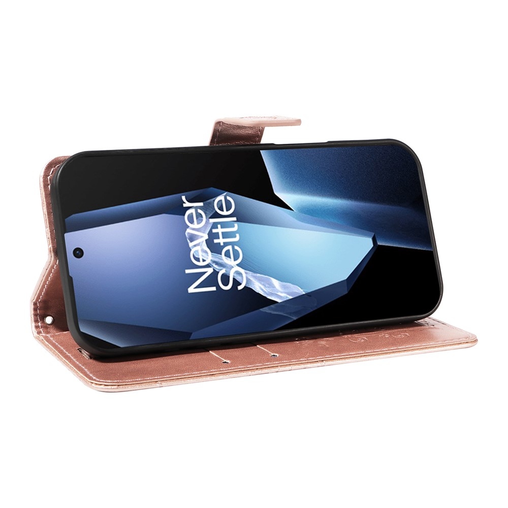 Big Butterfly knižkové puzdro na OnePlus 13R 5G - ružovozlaté