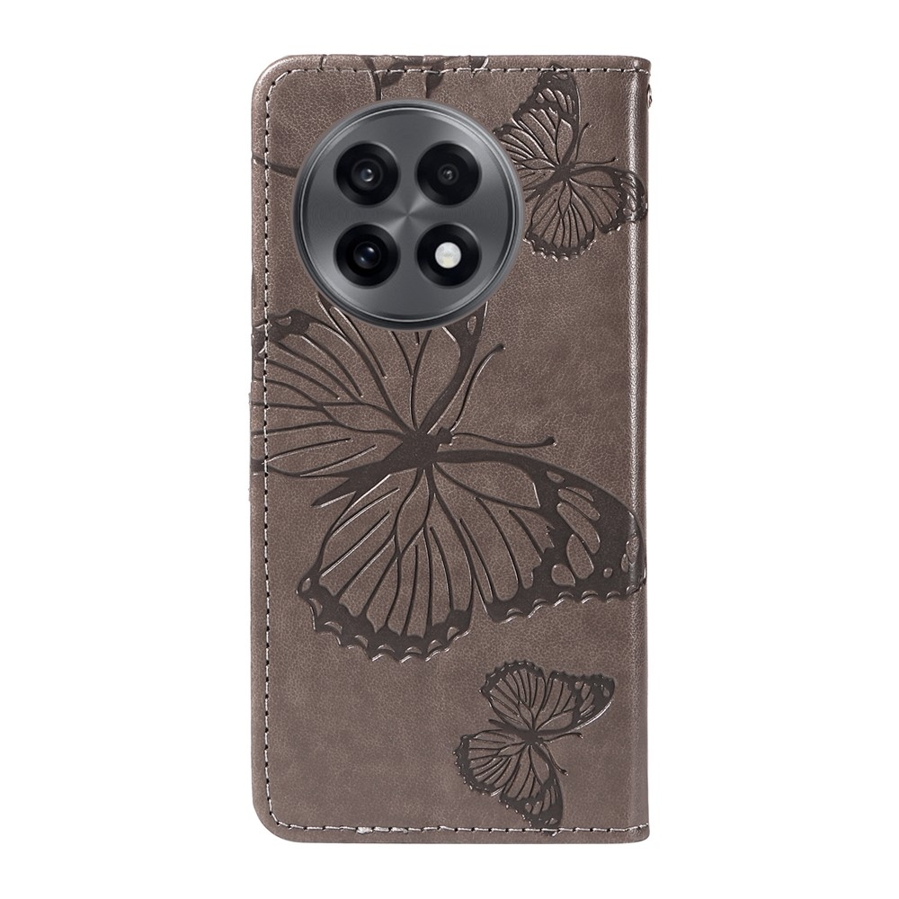 Big Butterfly knižkové puzdro na OnePlus 13R 5G - šedé
