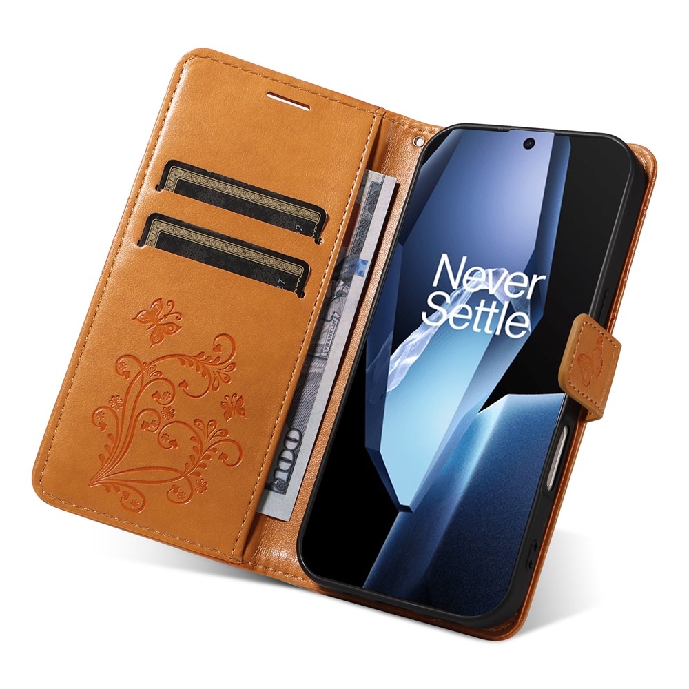 Big Butterfly knižkové puzdro na OnePlus 13R 5G - žlté