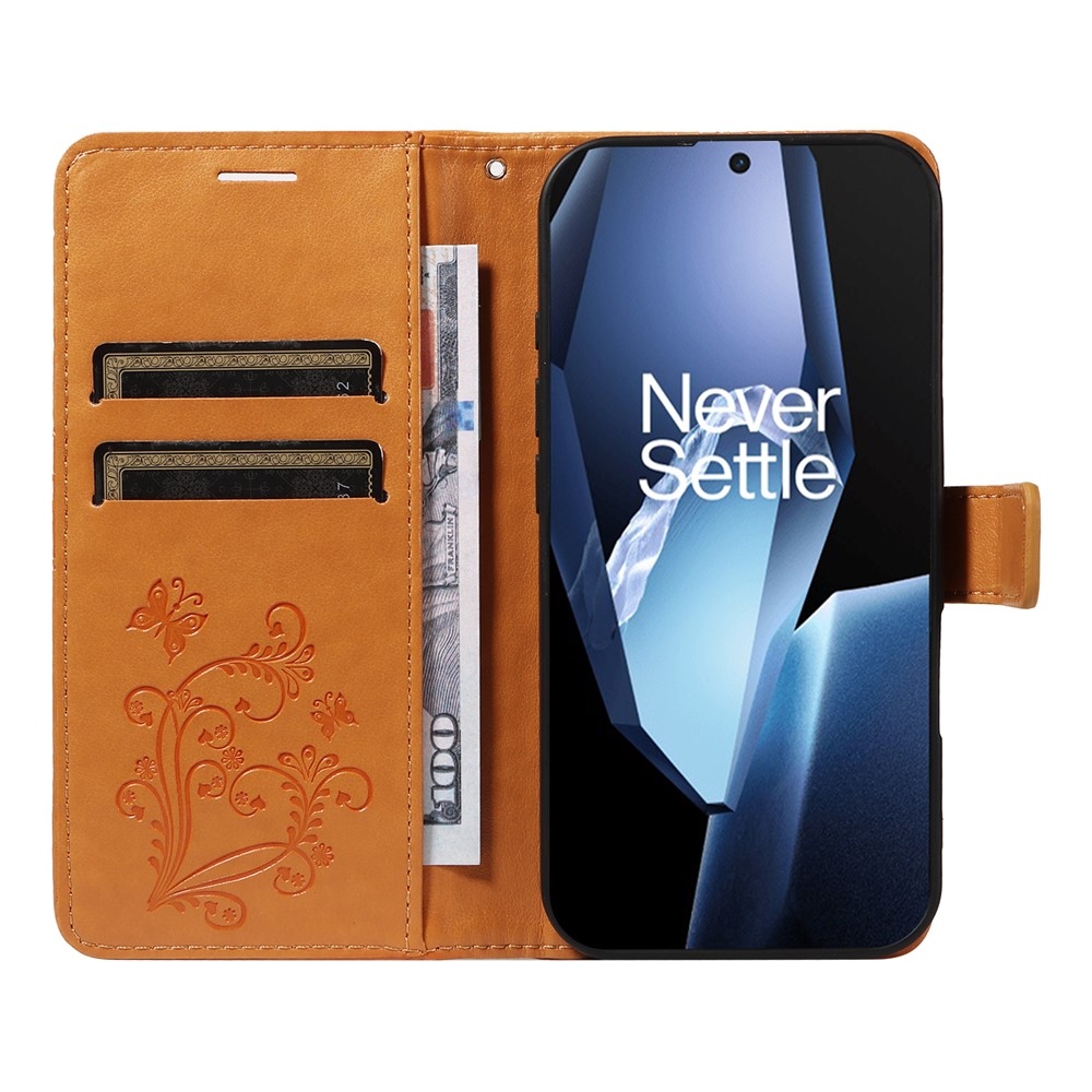 Big Butterfly knižkové puzdro na OnePlus 13R 5G - žlté