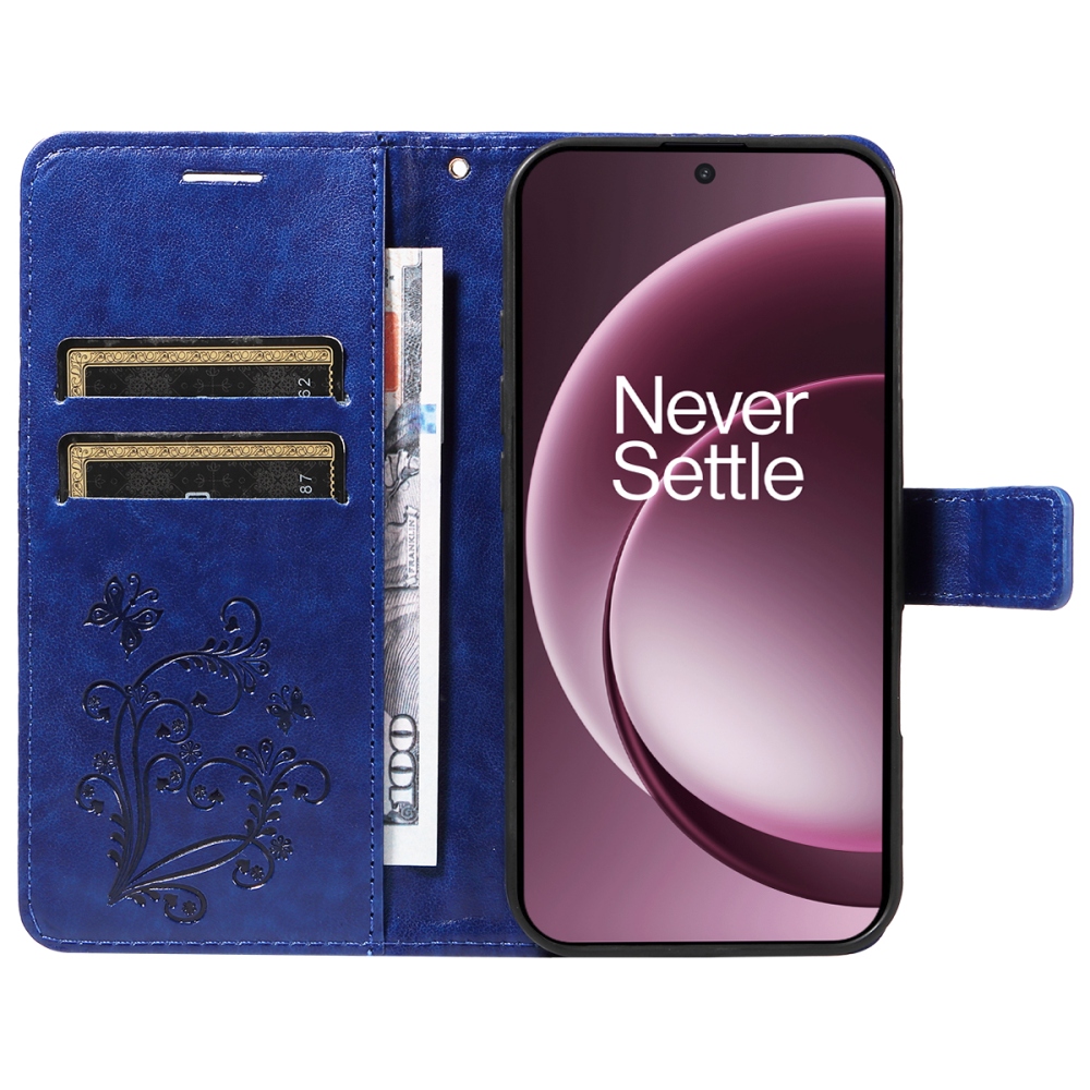 Big Butterfly knižkové puzdro na OnePlus 15 5G - modré