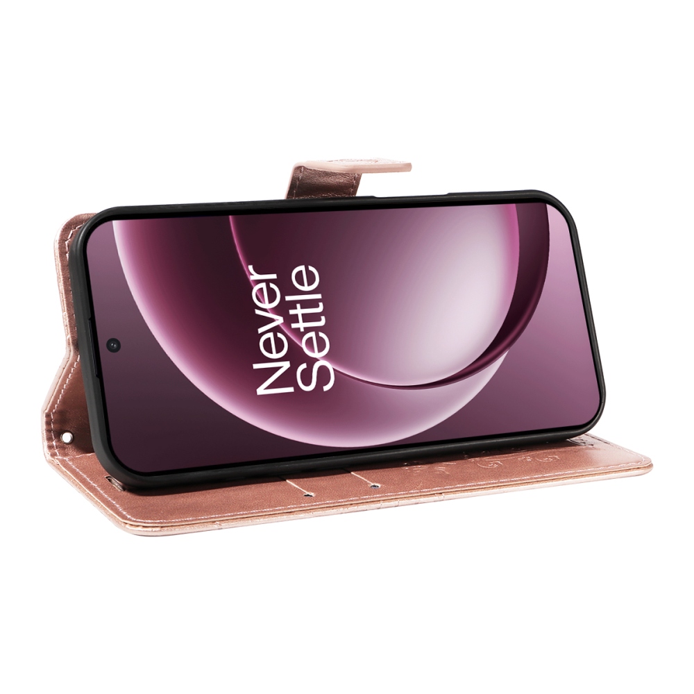 Big Butterfly knižkové puzdro na OnePlus 15 5G - ružovozlaté